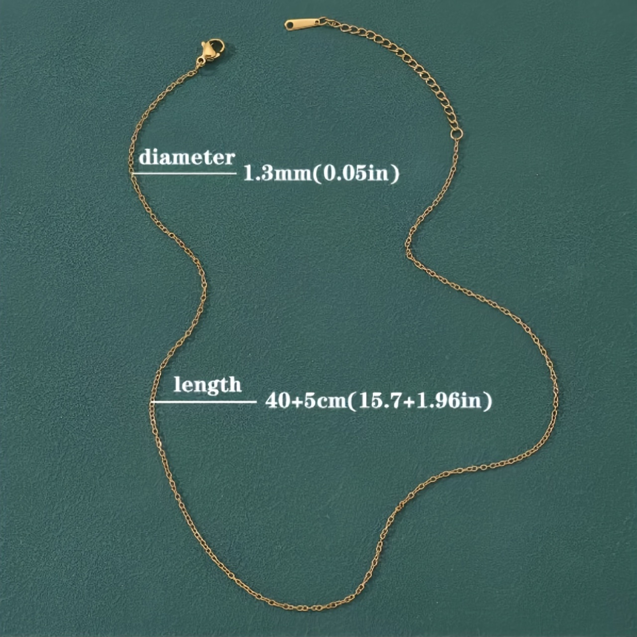 10pcs Stainless Steel Necklace Chains 14K Golden Plated DIY Beading Crochet